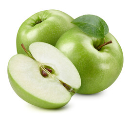 Green Apple fruit isolated on white background