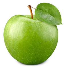 Green apple isolated with clipping path