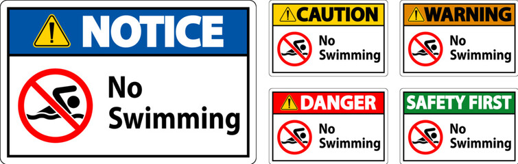 Danger Sign No Swimming