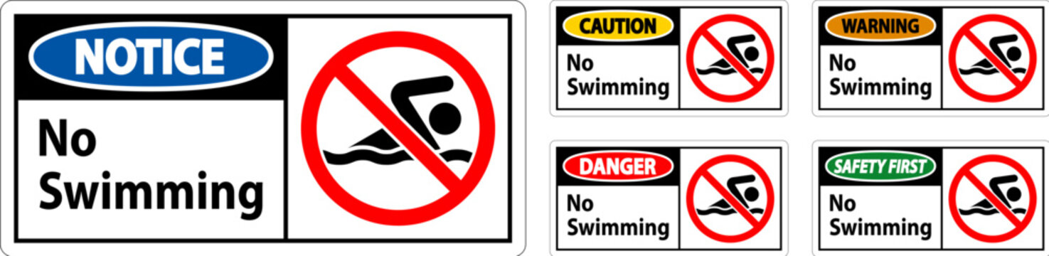 Danger Sign No Swimming