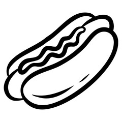 hotdog icon - obrazy, fototapety, plakaty