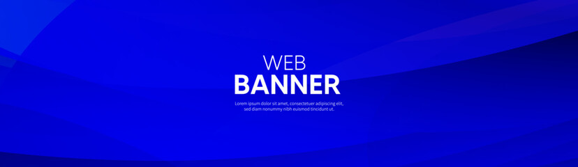 Blue abstract background, abstract background with glowing lines, Blue Web banner, background with space, blue background, background with text