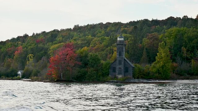 East Channel Lighthouse on Grand Island, Pictured Rocks National Lakeshore, Michigan