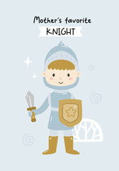 Knight baby poster for kids room