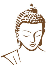Vector illustration of statue of Buddha