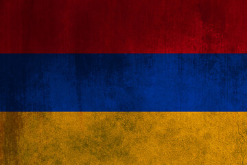Flag of Armenia, Armenia National Grunge Flag, High Quality fabric and Grunge Flag Image. Fabric flag of Armenia. Armenia flag.
