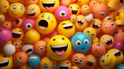 a lot of colorful balls