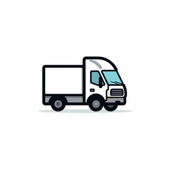 Fototapeta na wymiar DELIVERY VAN in cartoon, doodle style. Isolated 2d vector illustration in logo, icon, sketch style, Eps 10. AI Generative
