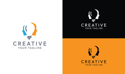 Brain Bulb Logo, Bulb Logo, Idea Logo, Tech Logo, Brain Logo