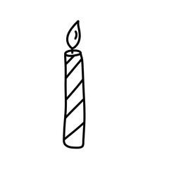 Doodle candle vector
