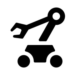 Robot Arm Solid Icon