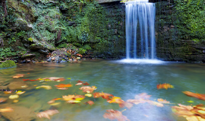 Agireta waterfall, Autumn in the Agireta waterfall between Zestoa and Deba.