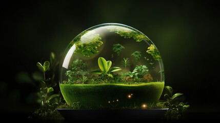 Green globe glass Environment
