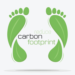 reduce carbon footprint vector illustration, recycling concept, Social media post, Content, global warming, climate change, awareness