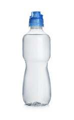 Fototapeta premium One plastic bottle with fresh water isolated on white
