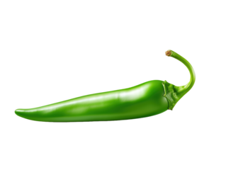 green chili as element in isolated background
