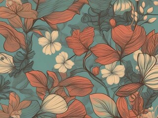 seamless pattern with flowers