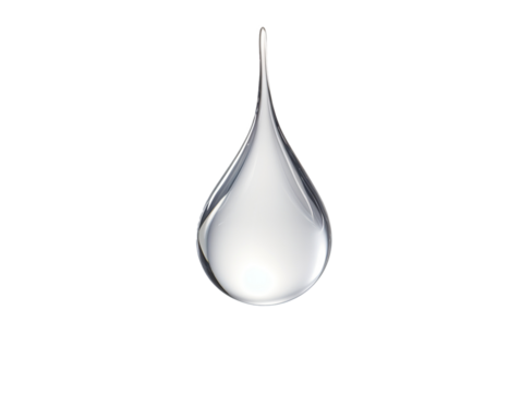 a water drop as element in isolated background