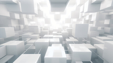White and Grey abstract rectangles perspective background