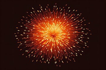 top view of firework explosion.