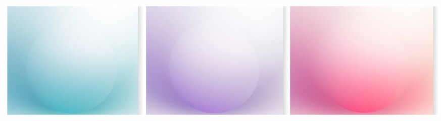 Set of modern gradient background in pastel colors, Generative AI