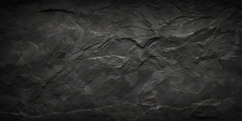 Black or dark gray rough grainy stone texture background, Generative AI