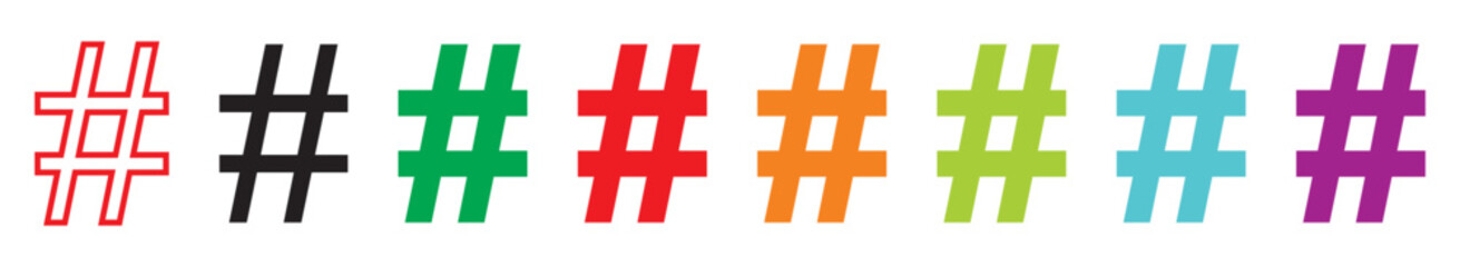 Hastag icon vector. Tag icon symbol illustration on white background