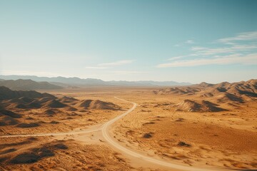 Naklejka premium Aerial Drone Photograph of Picturesque Beautiful Landscape, Desert Scenery