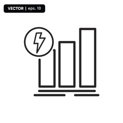 electricity statistics icon rises. vector eps 10