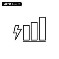 electricity statistics icon rises. vector eps 10
