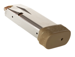 Loaded 9 mm handgun magazine