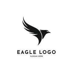 Eagle silhouette icon vector logo concept design idea