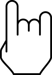 Sign of the horn hand gesture icon