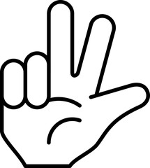 Three germany hand gesture icon