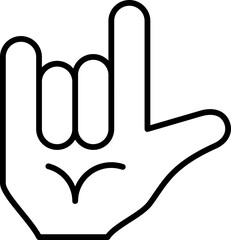 Heavy metal hand gesture icon