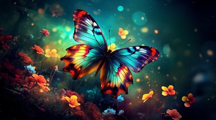 Fototapeta na wymiar Exquisite Butterfly Wallpaper: Download High-Resolution Nature Background with Detailed Elegance