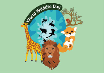 World wildlife day illustration