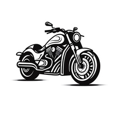 Obraz na płótnie Canvas a black and white drawing of a motorcycle
