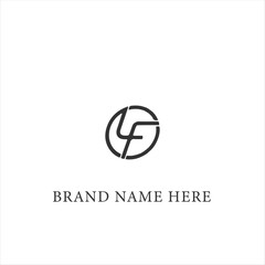 LF logo. L F design. White LF letter. LF, L F letter logo design. Initial letter LF linked circle uppercase monogram logo. L F letter logo vector design. 