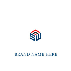 Obraz premium SW logo. S W design. White SW letter. SW, S W letter logo design. Initial letter SW linked circle uppercase monogram logo. S W letter logo vector design. 
