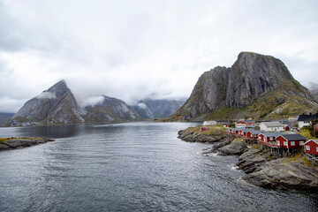 Fototapeta na wymiar Hamnøy, Lofoten Islands, Norway, Europe