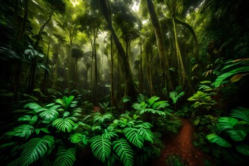 Embark on a visual journey into the heart of a Central American rainforest, where nature thrives in its most vibrant form generative ai technology