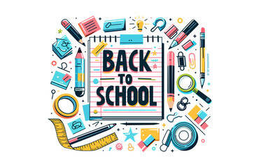 back to school creative artwork background illustration