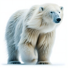 Oso polar, Carnívoro aislado, sobre fondo blanco, Polar Bear, 北极熊, دب قطبي, Eisbär,...