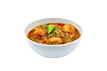 kofta chana Indian street foods background- chickpeas curry, chana, channa, masala	

