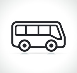 bus icon on white background