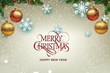  Merry christmas luxury decoration ornament banner background card illustration.