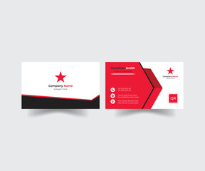 Professional business card, Red & black  business card template professional business card template corporate business card template & others, Business card template modern design