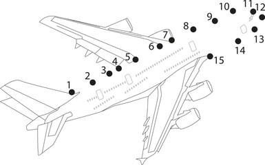Air plane dot to dot