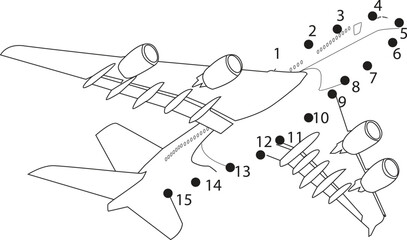 Air plane dot to dot